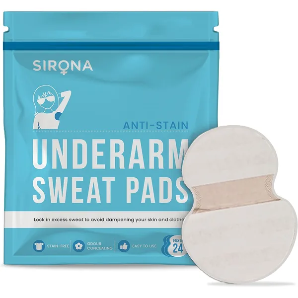 Sirona Disposable Underarm Sweat Pads (24 Pack) by Sirona